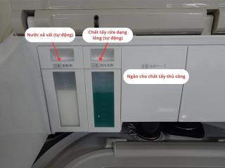 Ngăn đựng chất tẩy rửa tự động trên máy giặt nội địa Nhật hữu ích như nào?