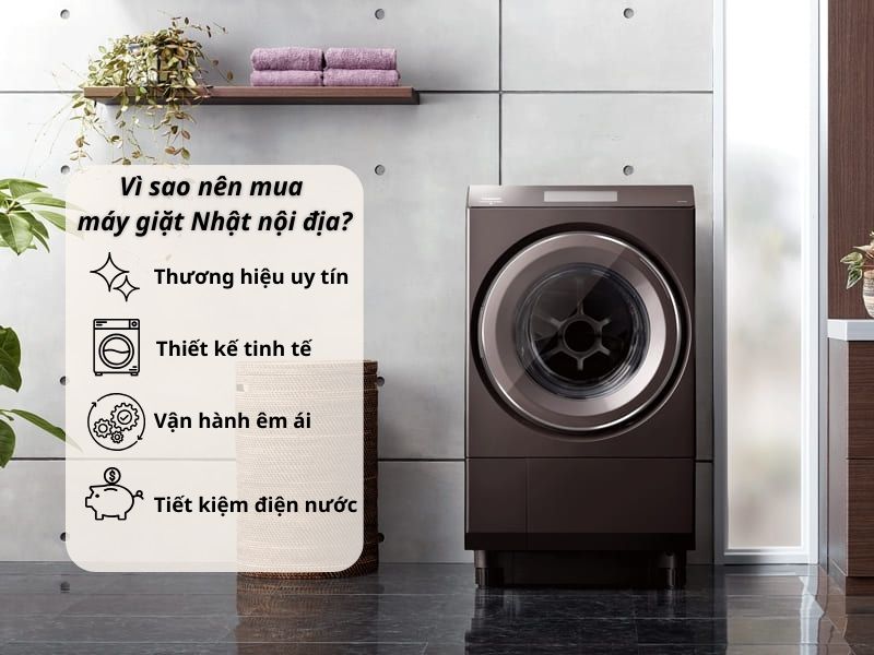 Vì sao nên lựa chọn máy giặt Nhật nội địa?