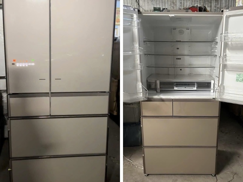 Mẫu tủ lạnh cửa kiểu Pháp 6 cánh rất phổ biến tại Nhật Bản