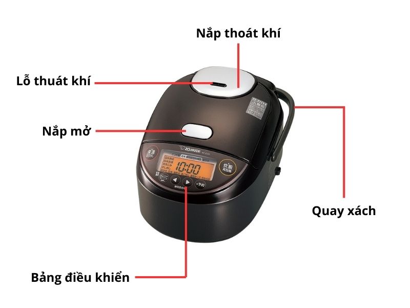 Cấu tạo của nồi cơm nội địa Nhật Zojirushi