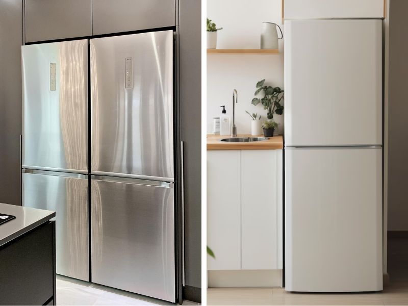 Tủ lạnh nội địa Nhật mặt gương và tủ lạnh truyền thống
