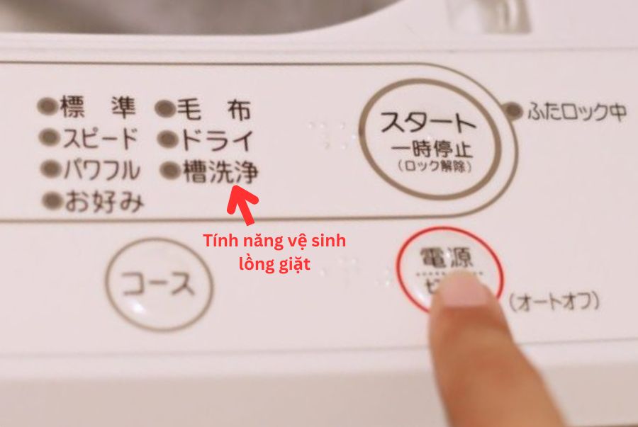 Chạy chương trình vệ sinh lồng giặt