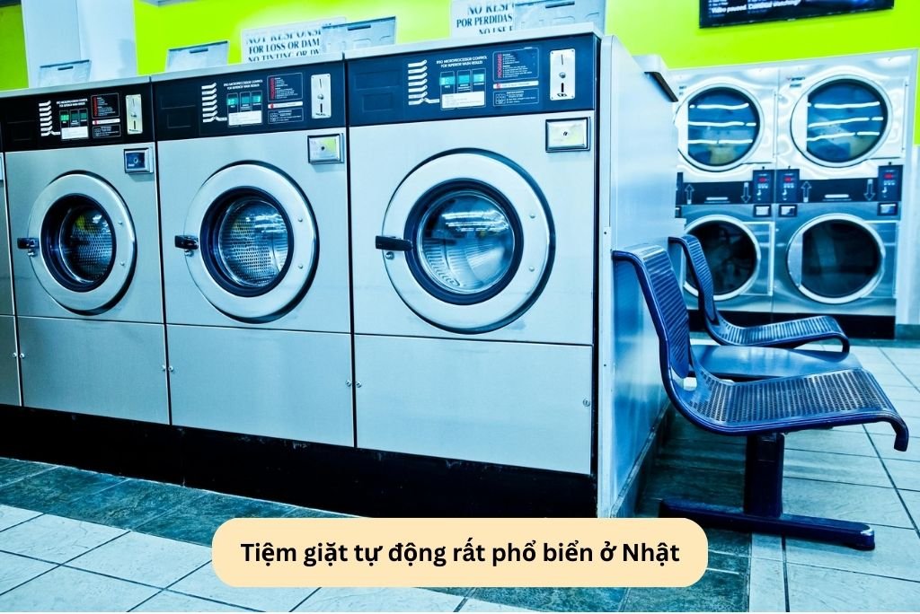 Tiệm giặt tự động tại Nhật