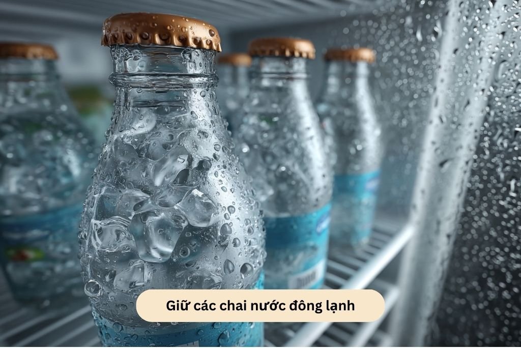 Dự trữ sẵn chai nước đông đá