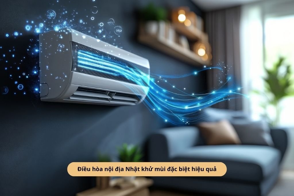 Điều hòa nội địa Nhật khử mùi đặc biệt hiệu quả
