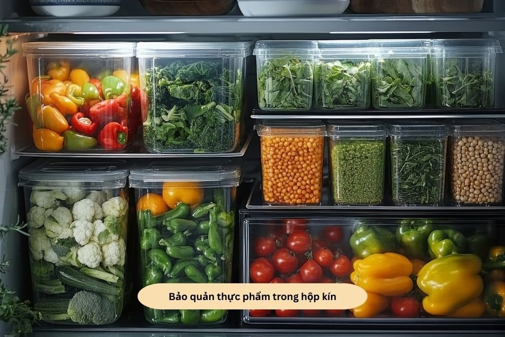 Bảo quản thực phẩm trong hộp kín