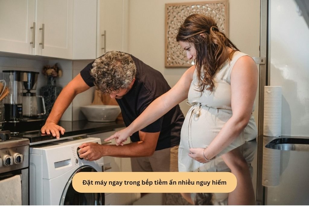 Đặt máy ngay trong bếp tiềm ẩn nhiều nguy hiểm